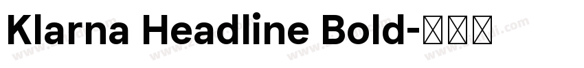 Klarna Headline Bold字体转换